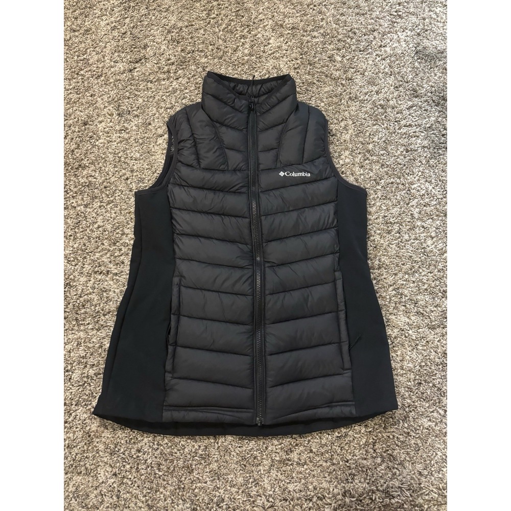 Columbia Black Full Zip Interchange Puffer Vest Women’s Size M